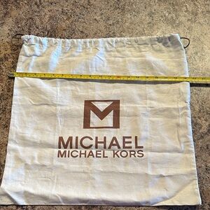 Michael Kors White Dust Bag with Brown Logo
